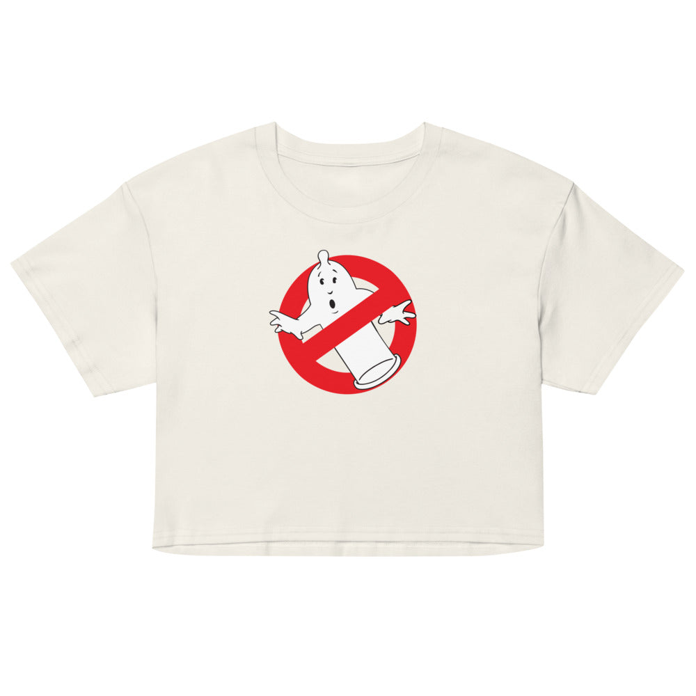 Straight Outta Condoms (Crop Top) - Ecru