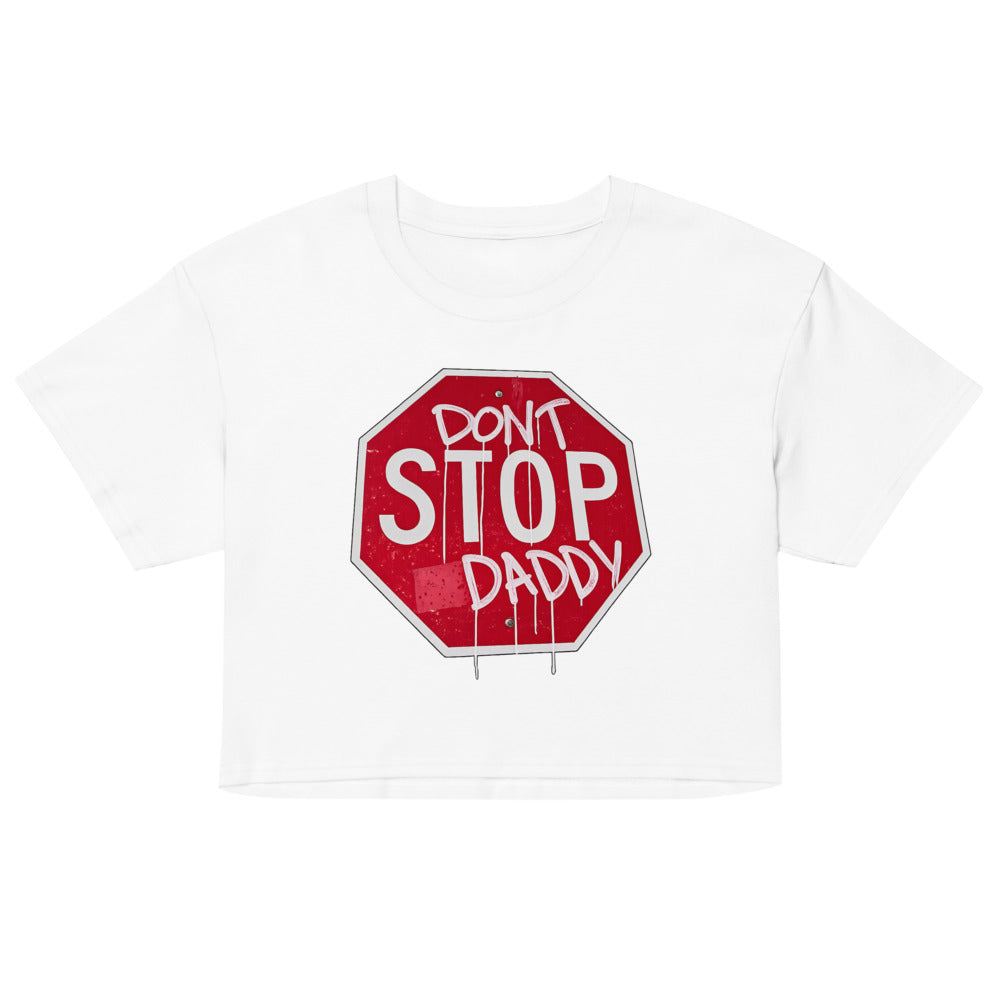 Don't Stop (Crop Top) - White