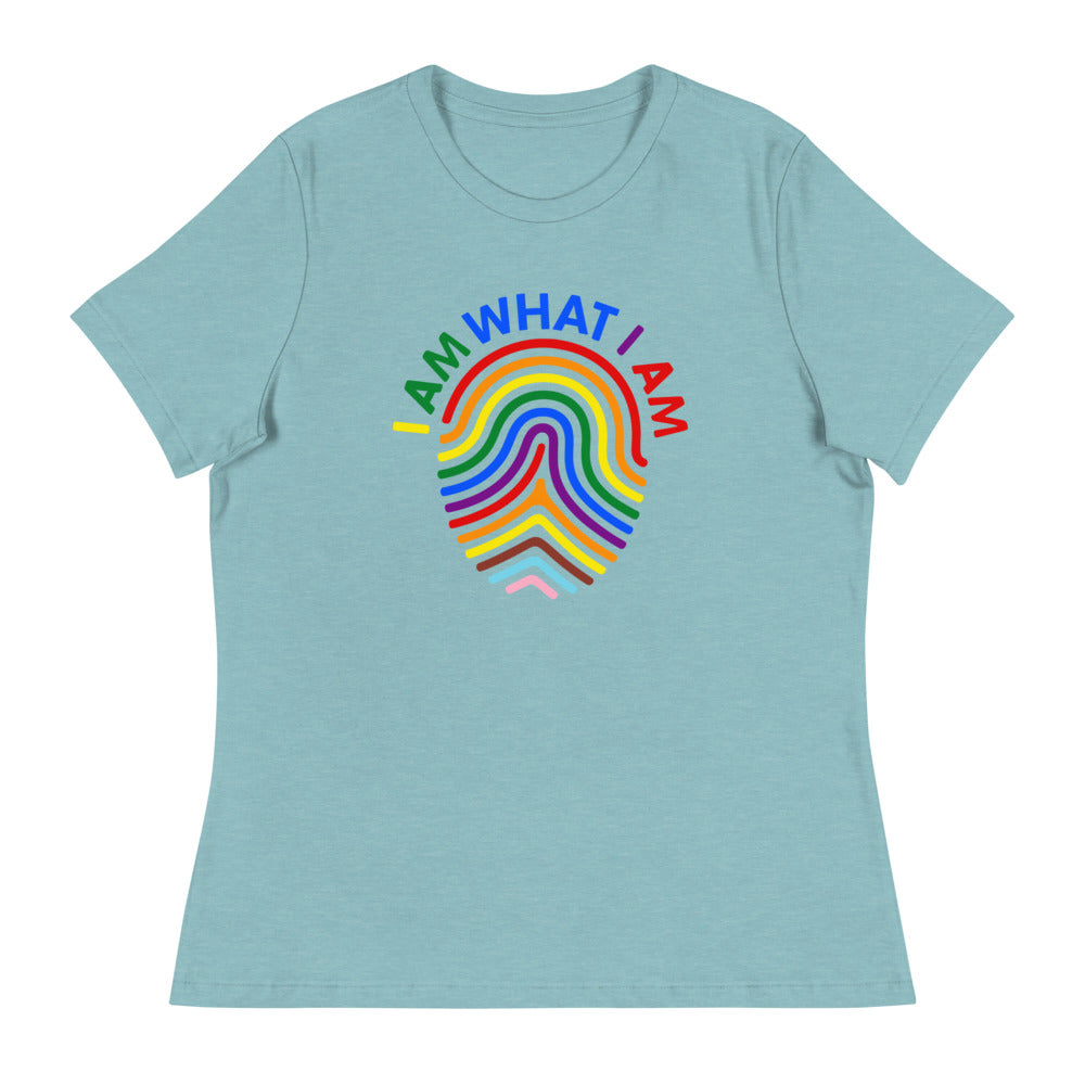 I Am What I Am (Women's) - Heather Blue Lagoon