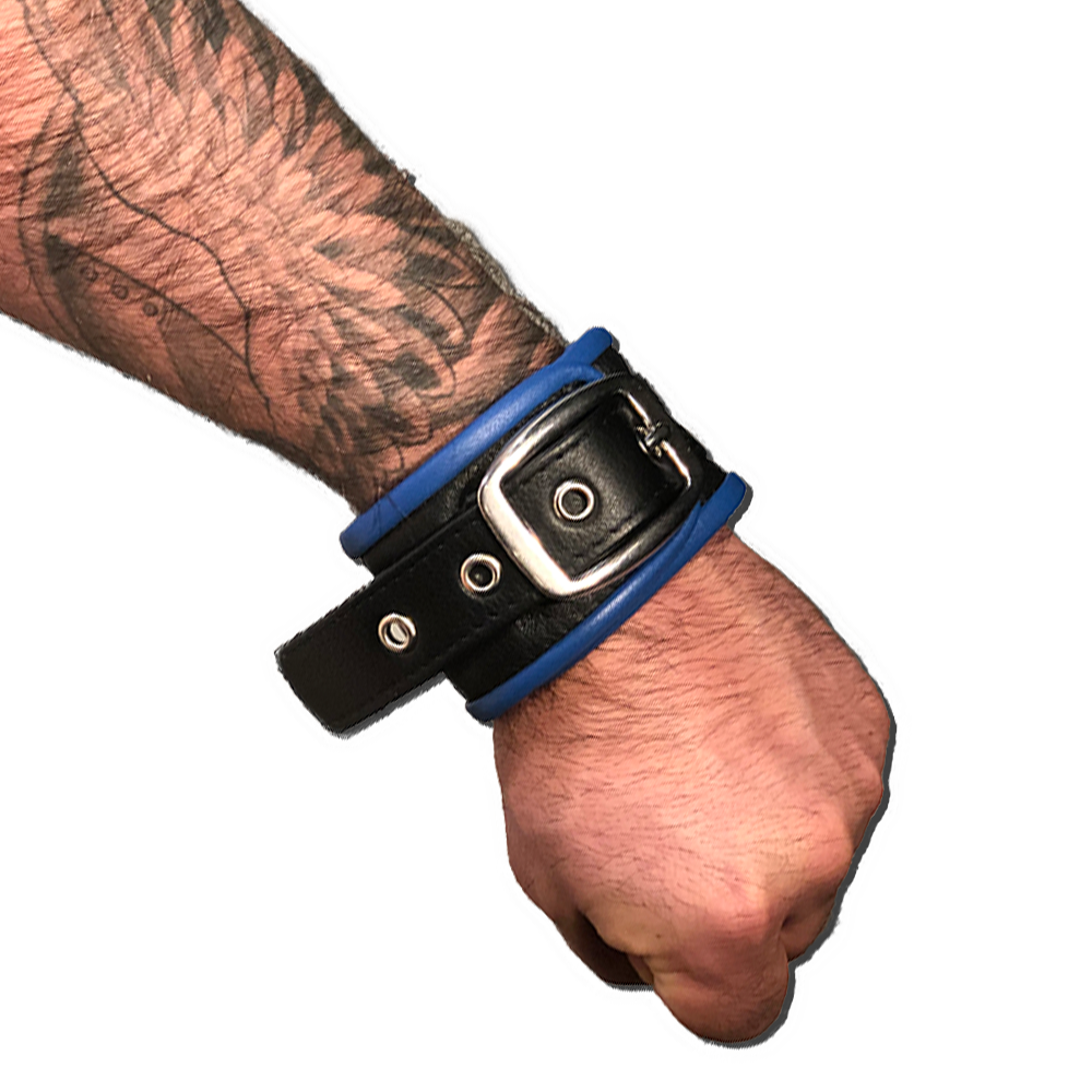 Buckle Wristband with Color Piping-Leather-Swish Embassy