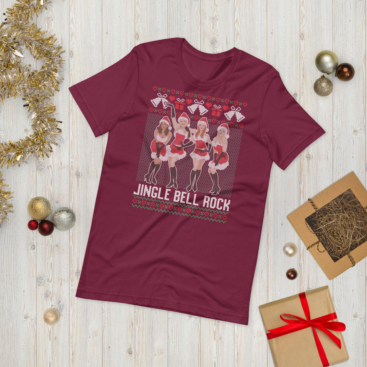 Jingle Bell Rock (Ugly Christmas)-Christmas T-Shirts-Swish Embassy