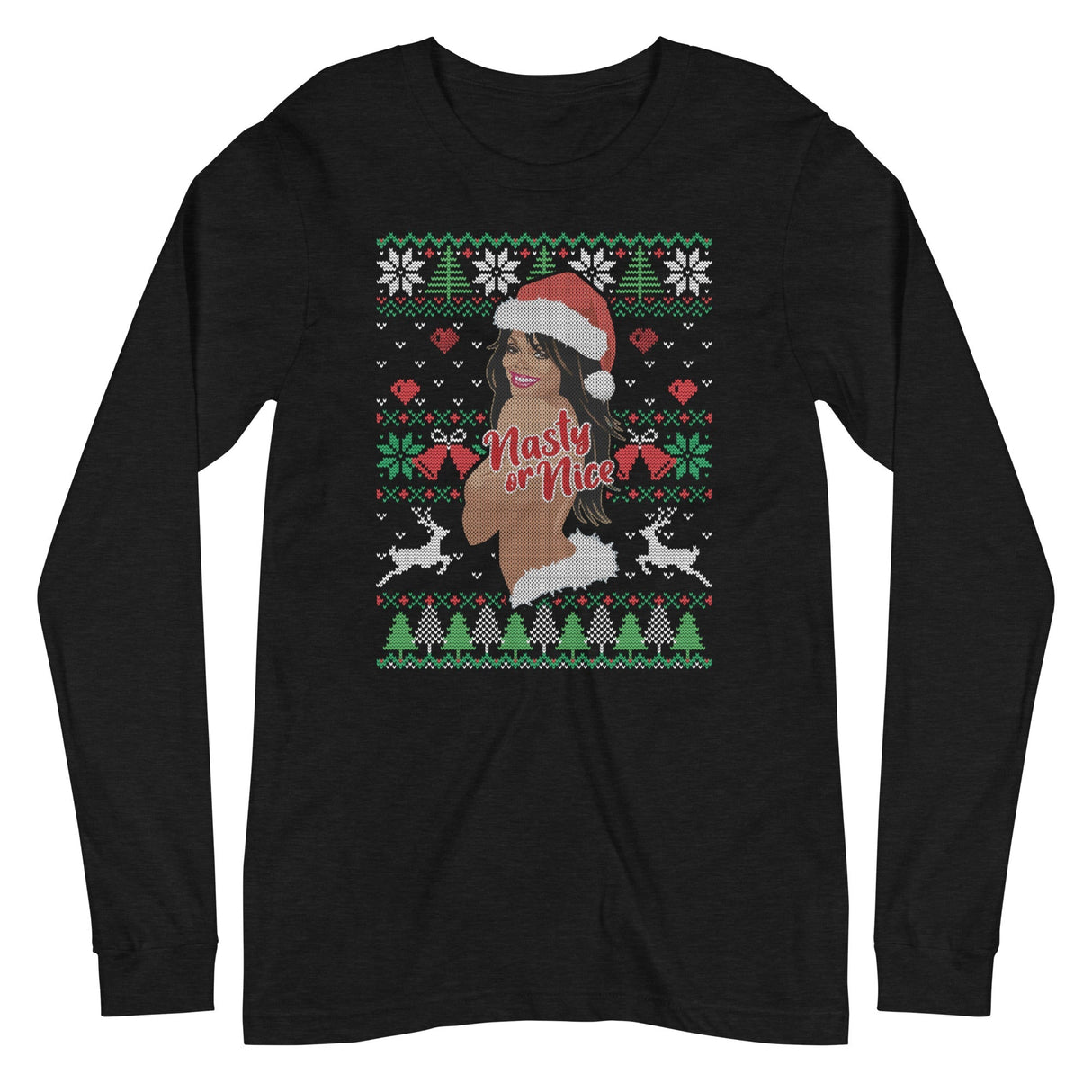 Nasty or Nice (Ugly Christmas)-Christmas T-Shirts-Swish Embassy