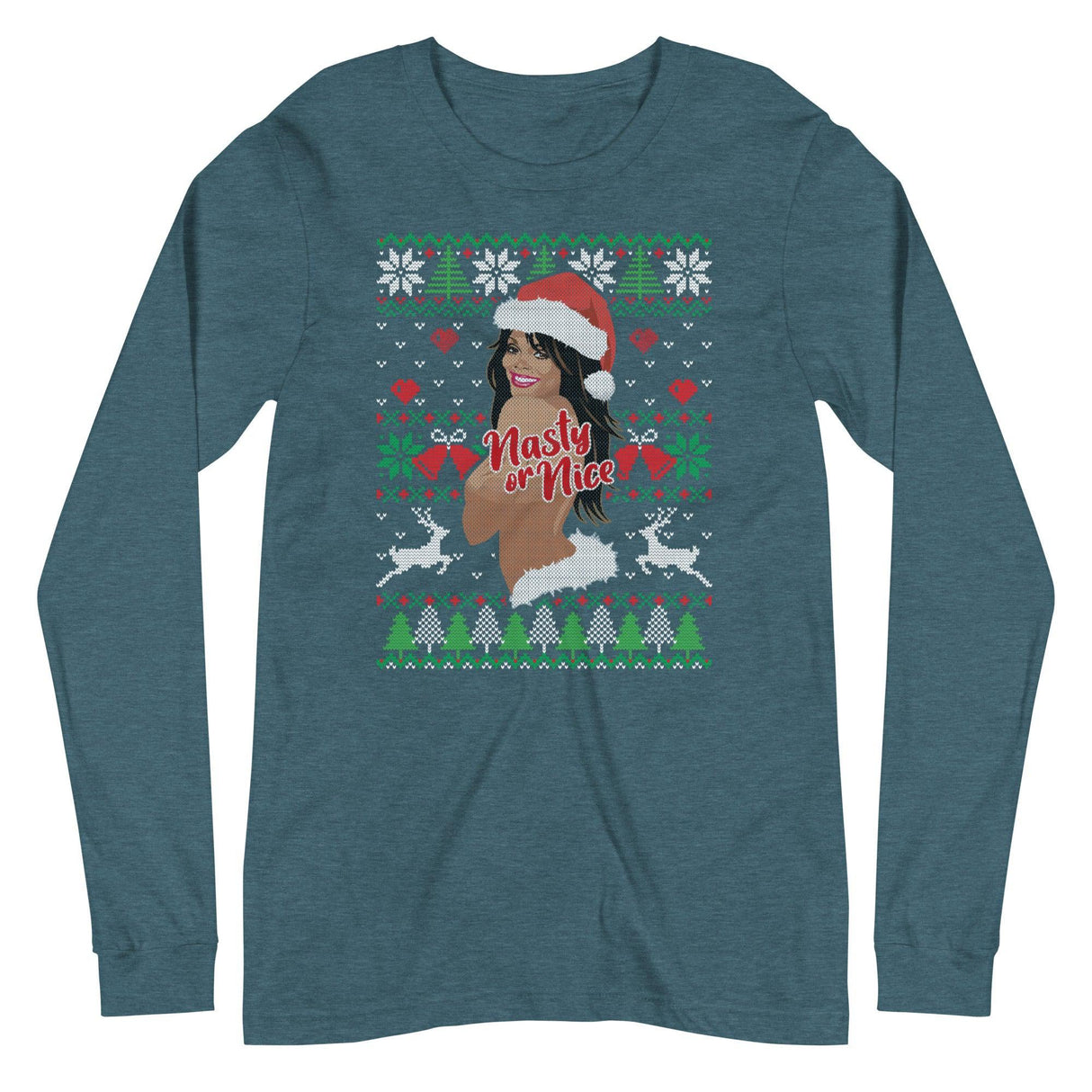 Nasty or Nice (Ugly Christmas)-Christmas T-Shirts-Swish Embassy