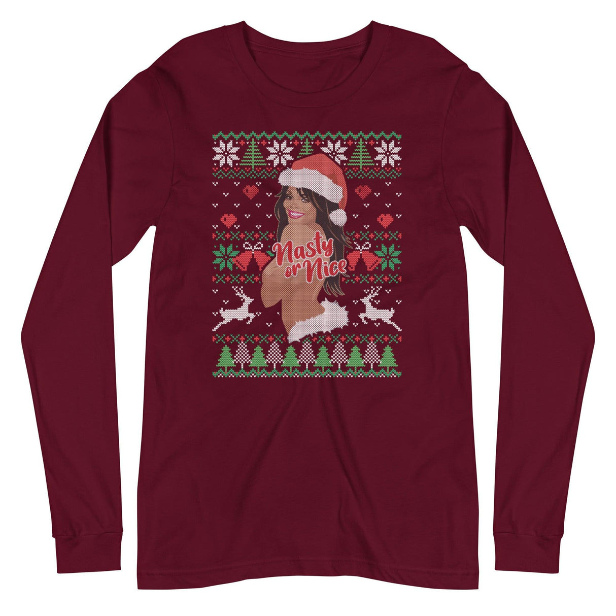 Nasty or Nice (Ugly Christmas)-Christmas T-Shirts-Swish Embassy