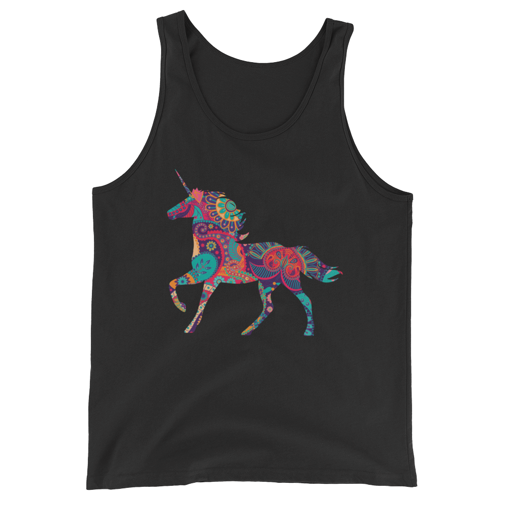 Paisley Unicorn (Tank Top)-Tank Top-Swish Embassy