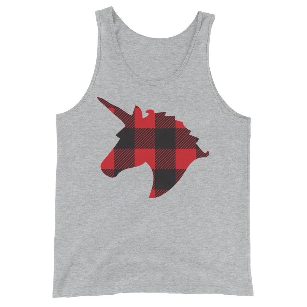 Plaid Unicorn (Tank Top)-Tank Top-Swish Embassy