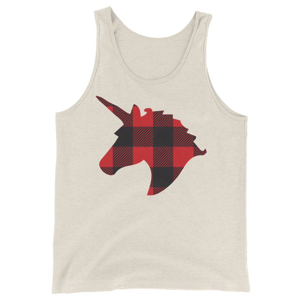 Plaid Unicorn (Tank Top)-Tank Top-Swish Embassy