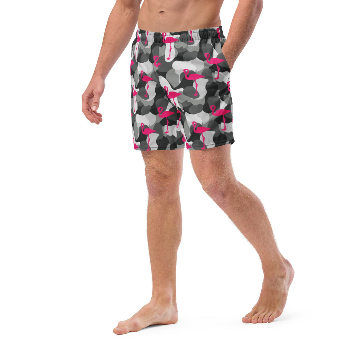 Battle Flamingo (Swim Trunks)-Swim Trunks-Swish Embassy