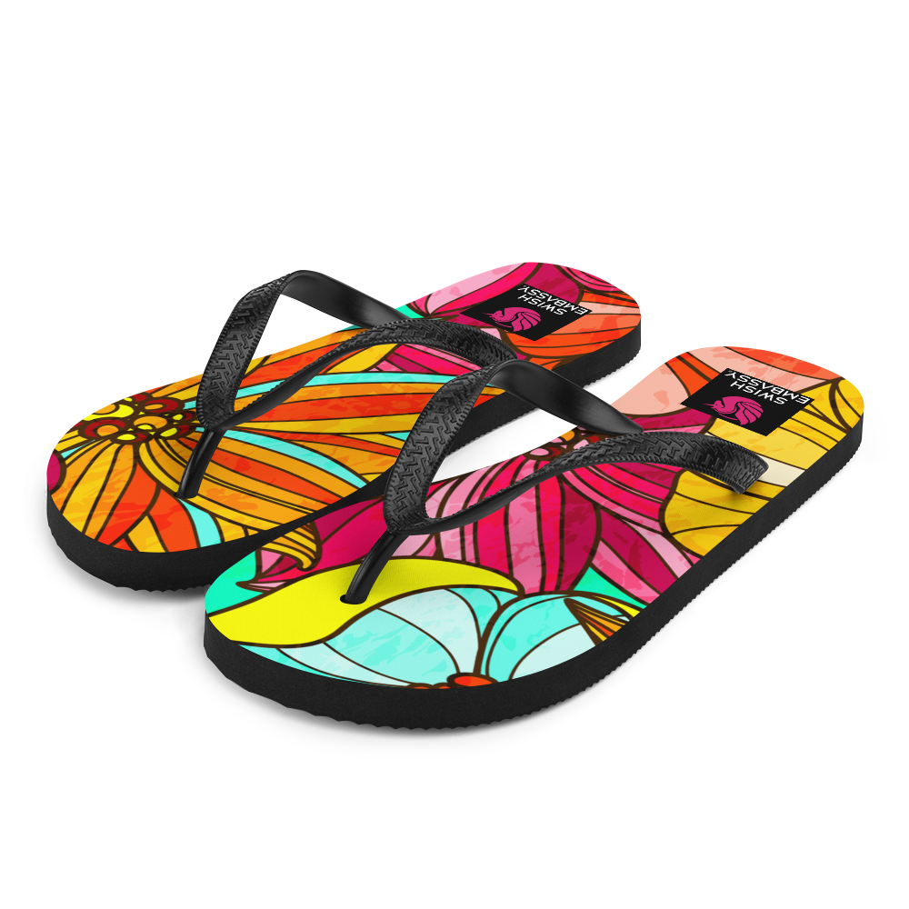 Festive Flower (Flip Flops)-Swish Embassy