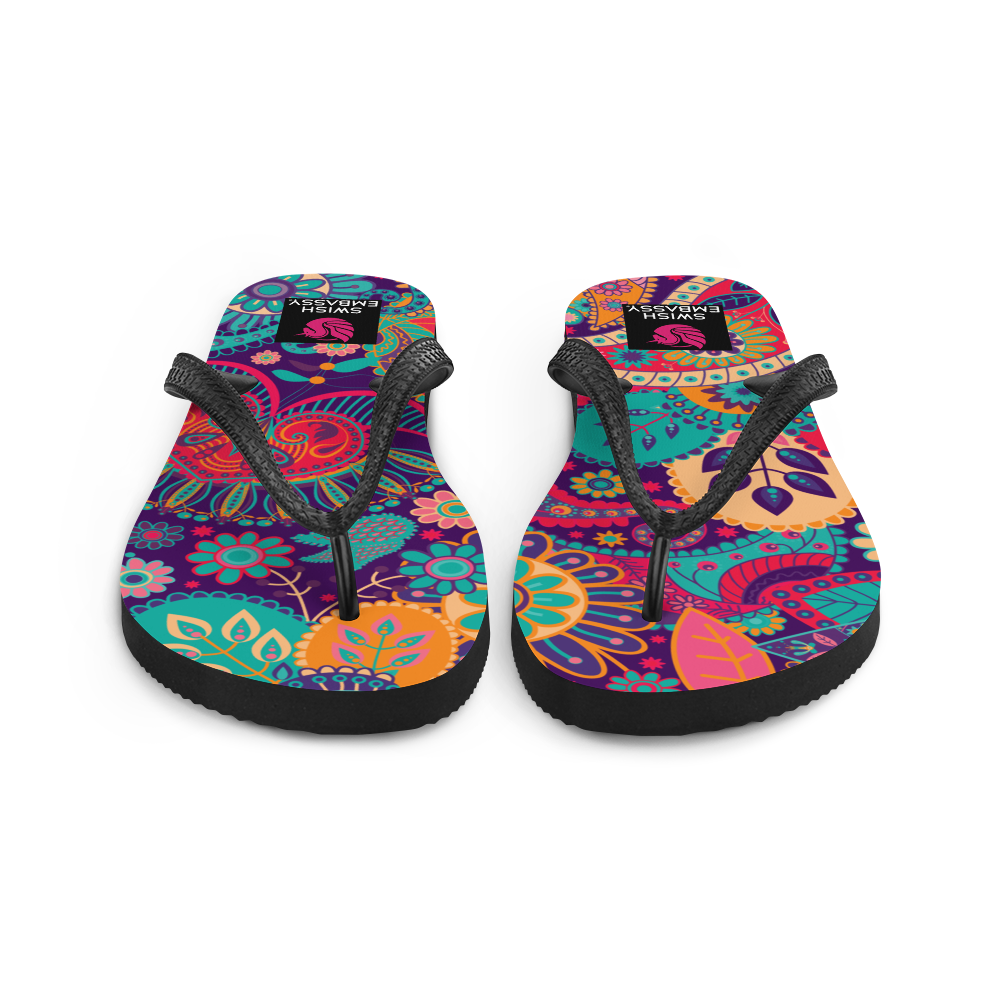 Paisley (Flip Flops)-Flip Flops-Swish Embassy