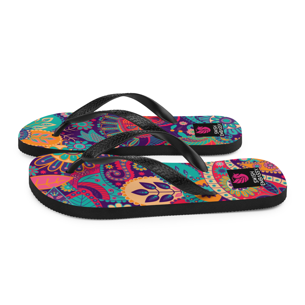 Paisley (Flip Flops)-Flip Flops-Swish Embassy