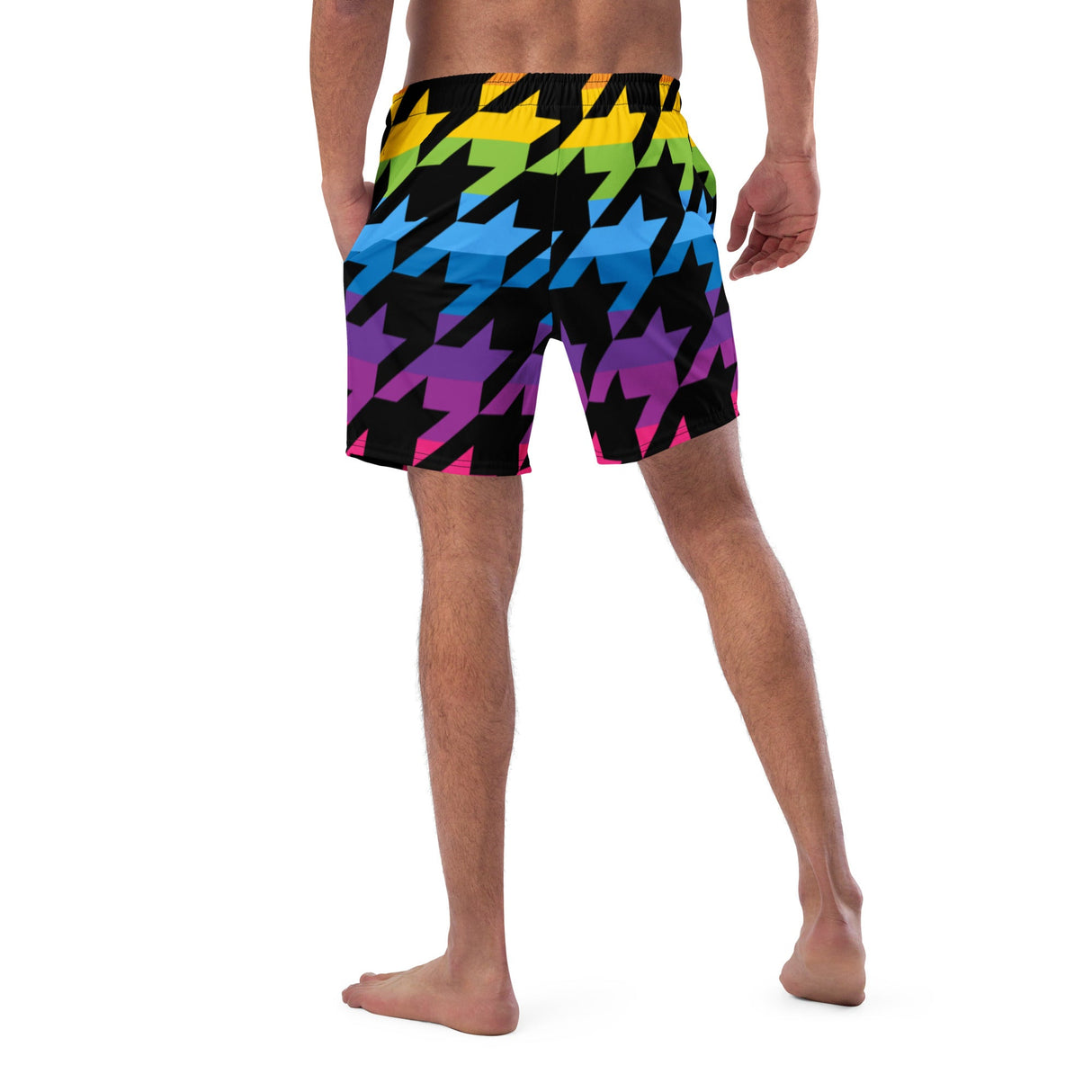 Pride Houndstooth (Swim Trunks)-Swim Trunks-Swish Embassy