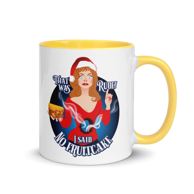 Rude Fruitcake (Mug) - Yellow