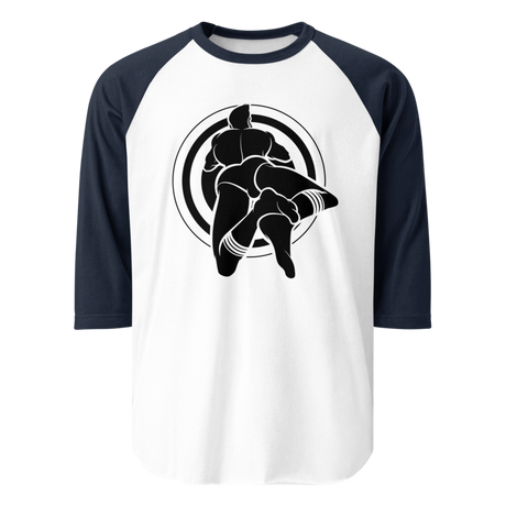 Bullseye (Raglan) - White/Navy