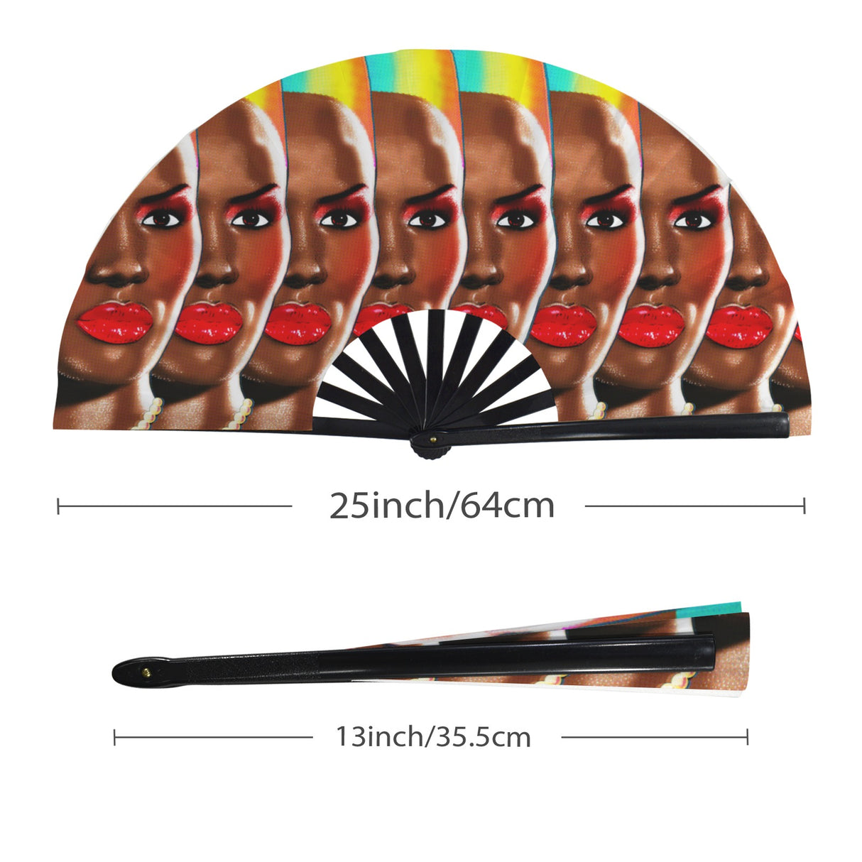 Rainbows and Rhythm (Folding Clack Fan)