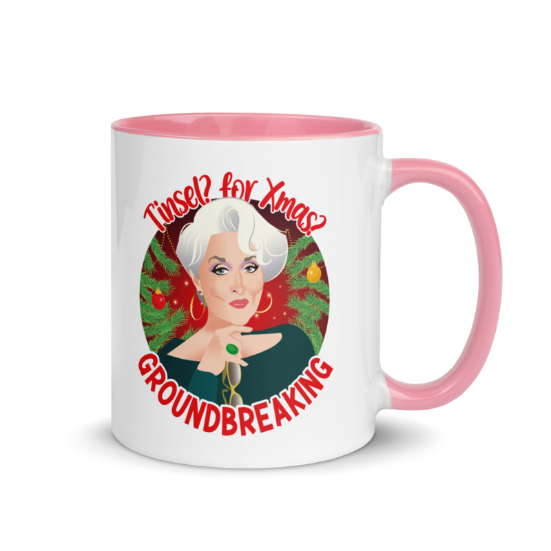 Tinsel for Xmas? Groundbreaking (Mug) - Pink