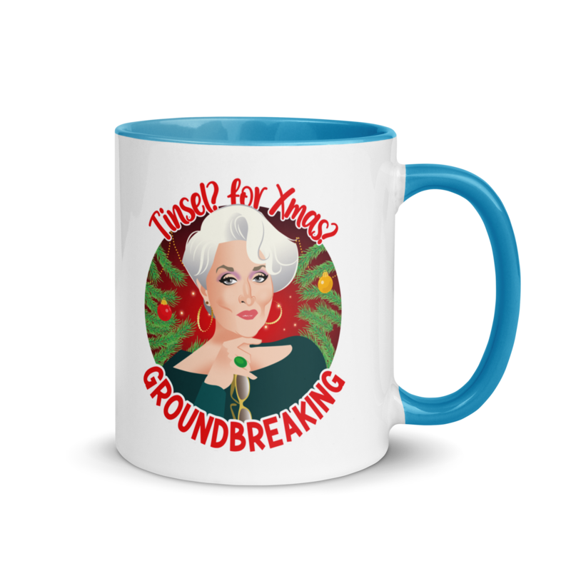 Tinsel for Xmas? Groundbreaking (Mug) - Blue