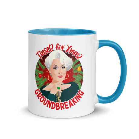 Tinsel for Xmas? Groundbreaking (Mug) - Blue