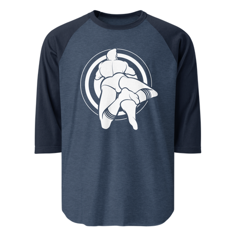 Bullseye (Raglan) - Heather Denim/Navy