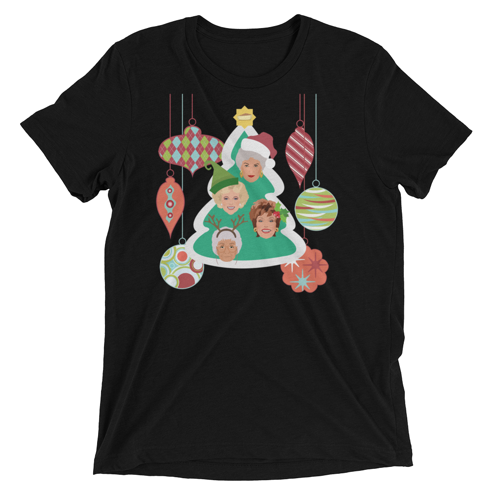 A Golden Christmas (Triblend)-Triblend T-Shirt-Swish Embassy