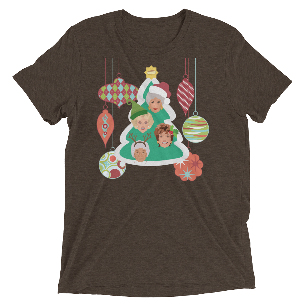 A Golden Christmas (Triblend)-Triblend T-Shirt-Swish Embassy