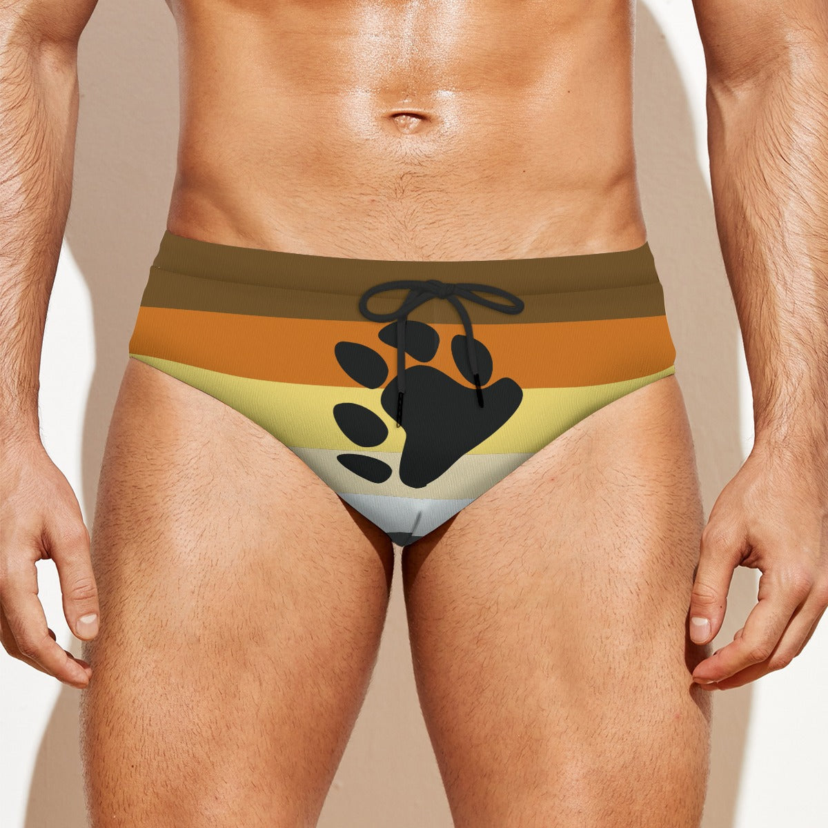 All-over print Men'S Drawstring Swim Briefs-Swim Briefs-Swish Embassy