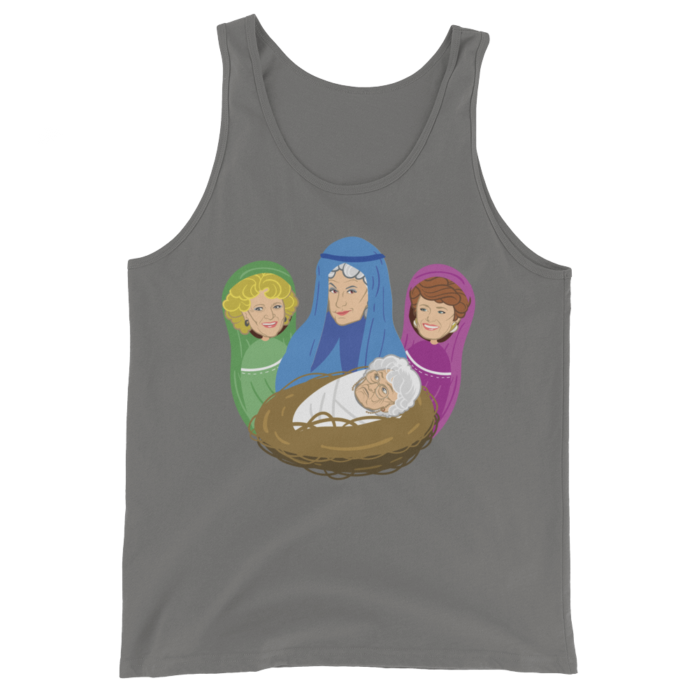 Birth of Cheesecake (Tank Top)-Christmas Tank Tops-Swish Embassy