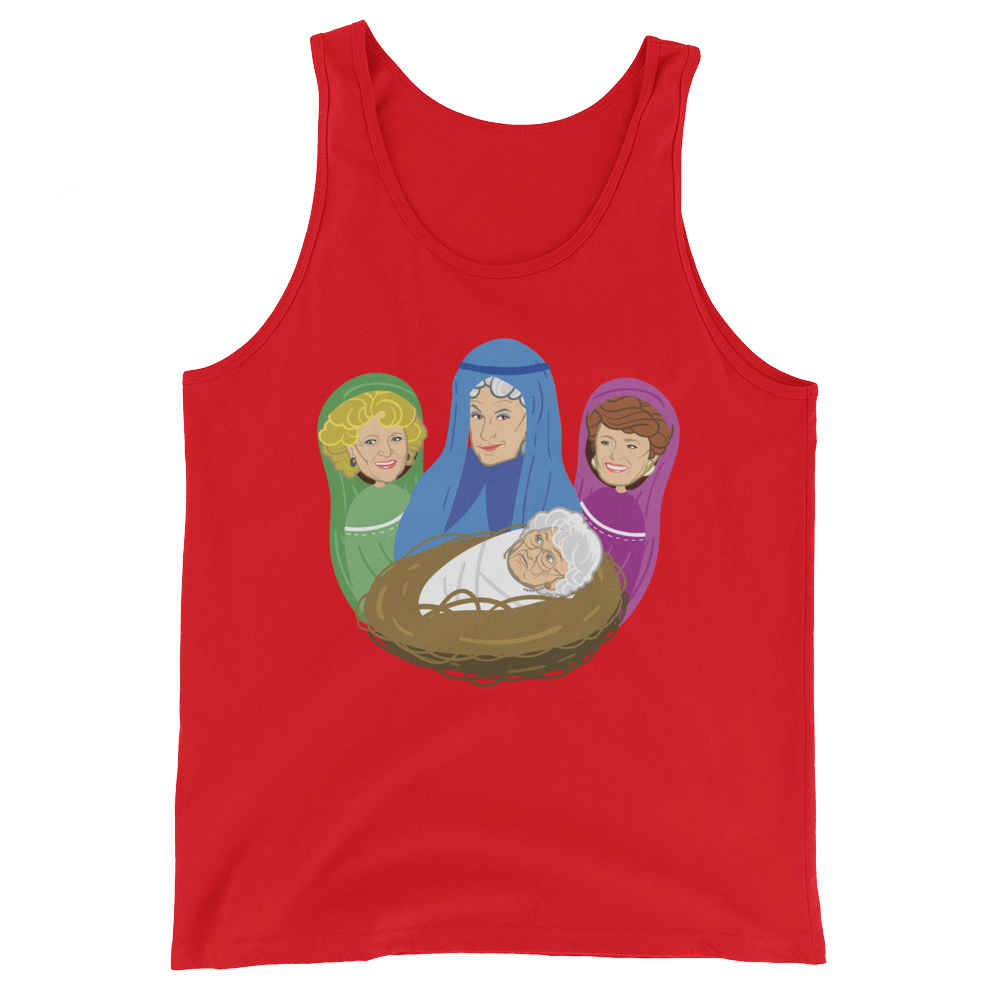 Birth of Cheesecake (Tank Top)-Christmas Tank Tops-Swish Embassy