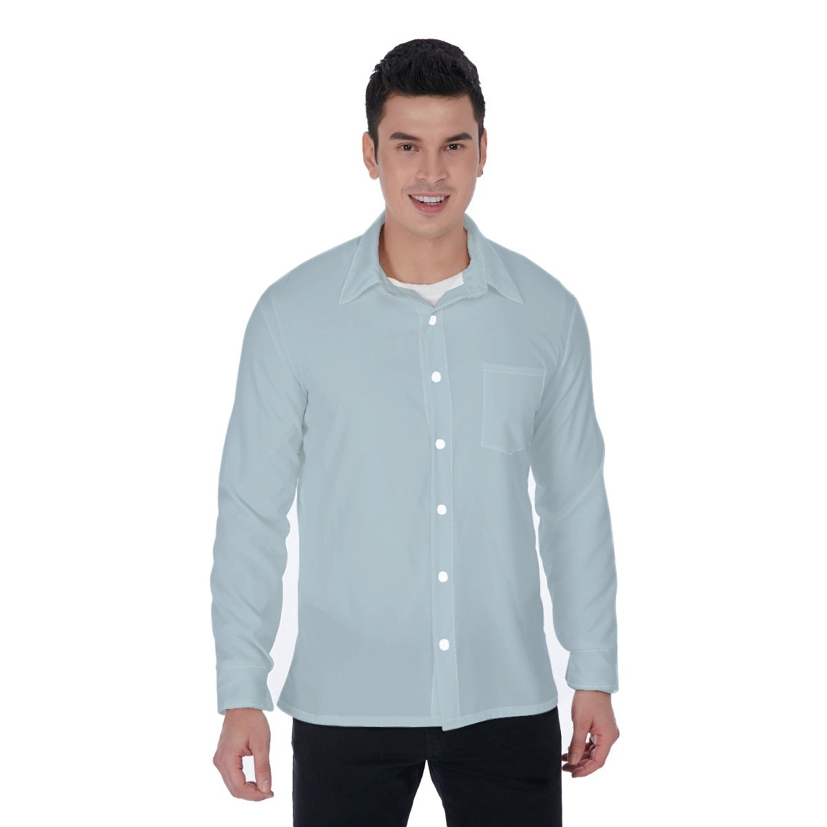 Blue Crush (Long Sleeve Button Shirt)-Long Sleeve Button Shirts-Swish Embassy