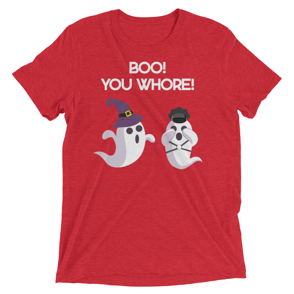 Boo! You Whore! (Triblend)-Triblend T-Shirt-Swish Embassy