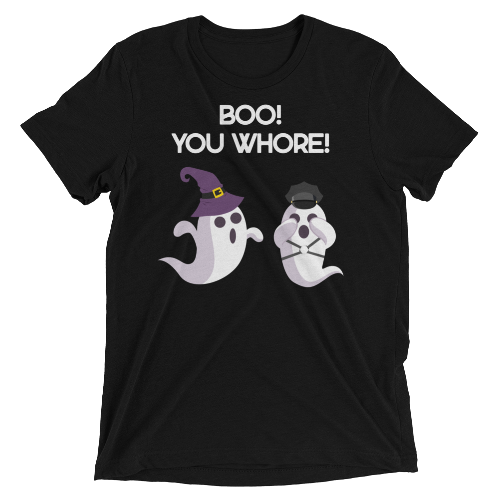 Boo! You Whore! (Triblend)-Triblend T-Shirt-Swish Embassy