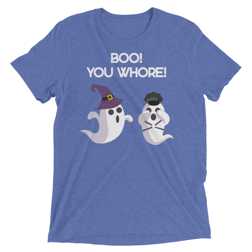 Boo! You Whore! (Triblend)-Triblend T-Shirt-Swish Embassy