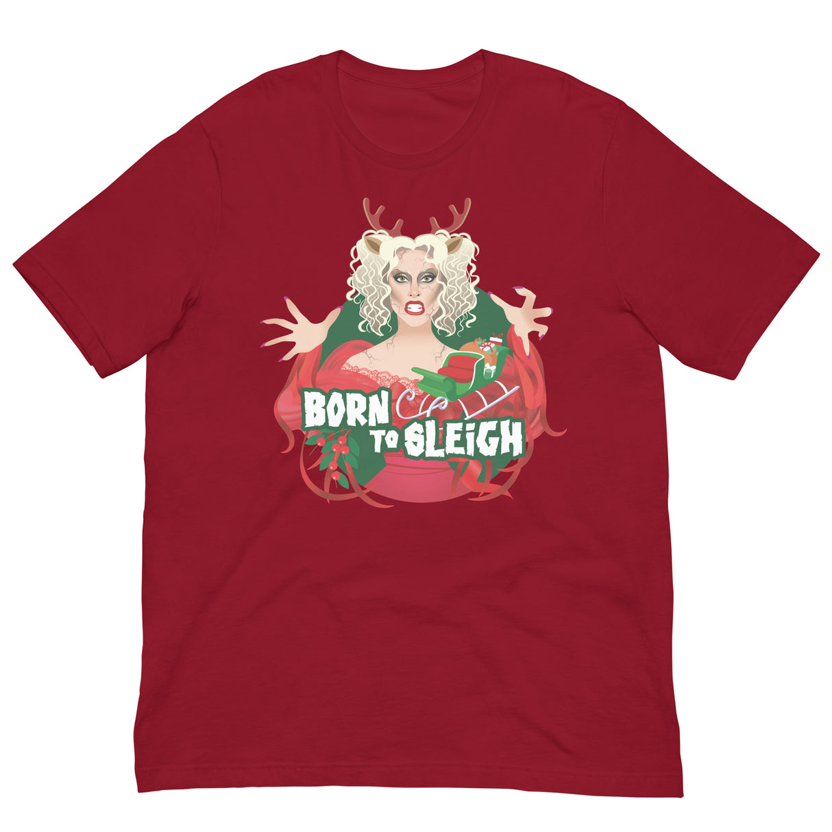 Born to Sleigh-T-Shirts-Swish Embassy