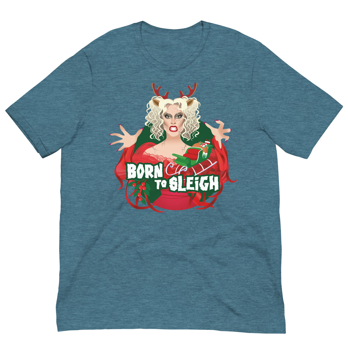 Born to Sleigh-T-Shirts-Swish Embassy