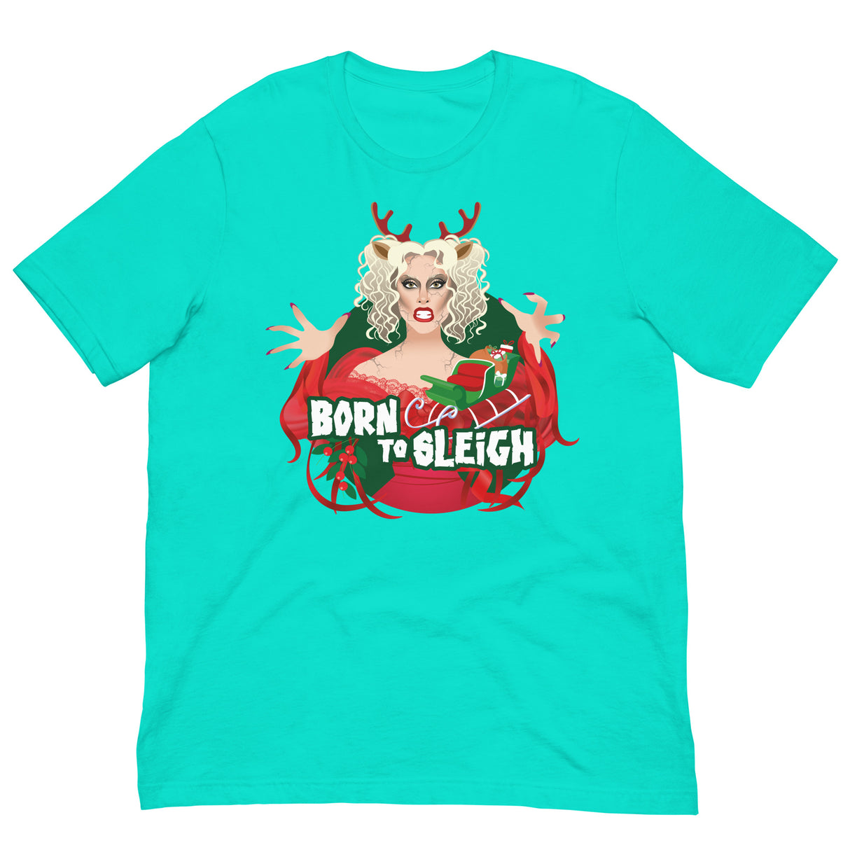 Born to Sleigh-T-Shirts-Swish Embassy
