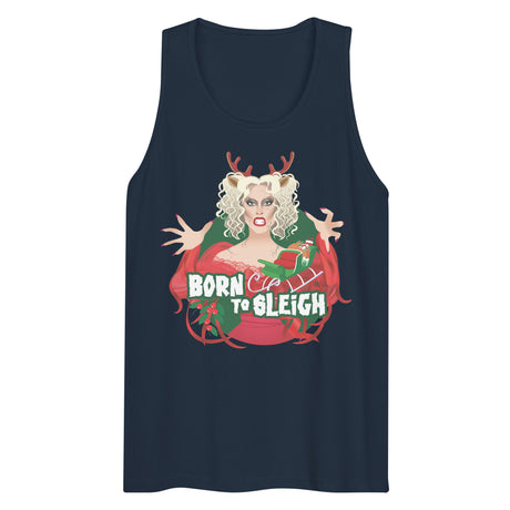 Born to Sleigh (Tank top)-Christmas Tank Tops-Swish Embassy