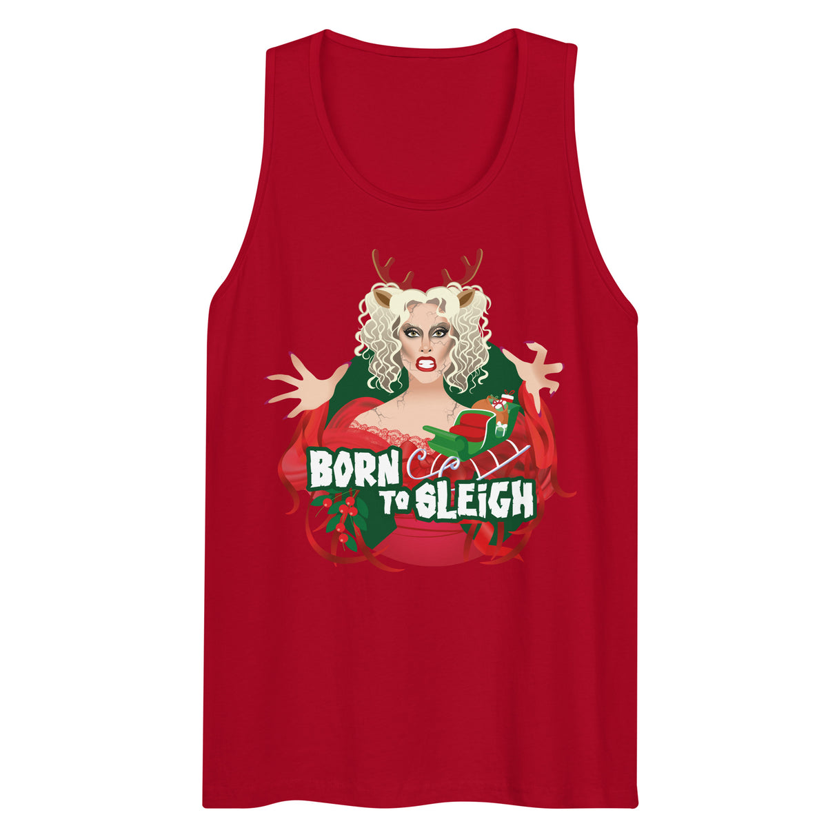 Born to Sleigh (Tank top)-Tank Top-Swish Embassy
