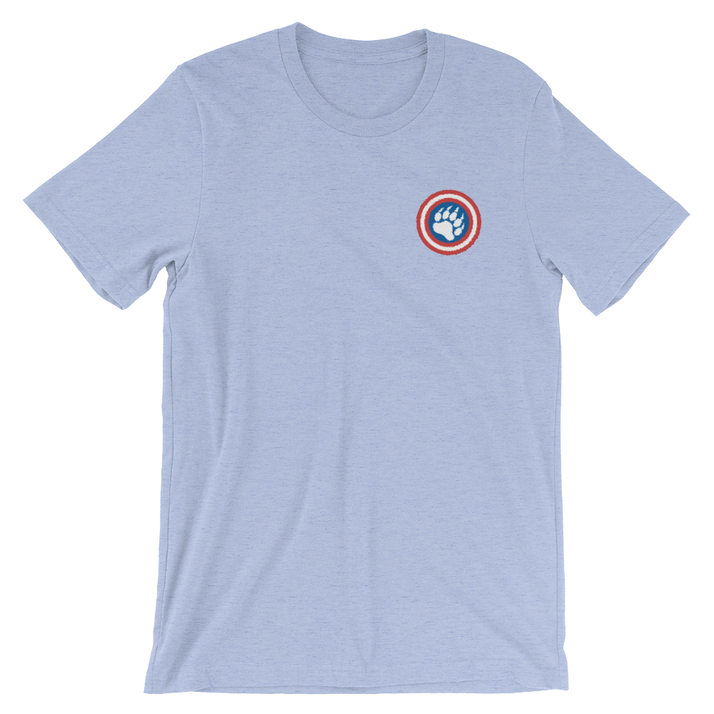 Cap'n Ameribear (Embroidered T-Shirt)-Embroidered T-Shirts-Swish Embassy