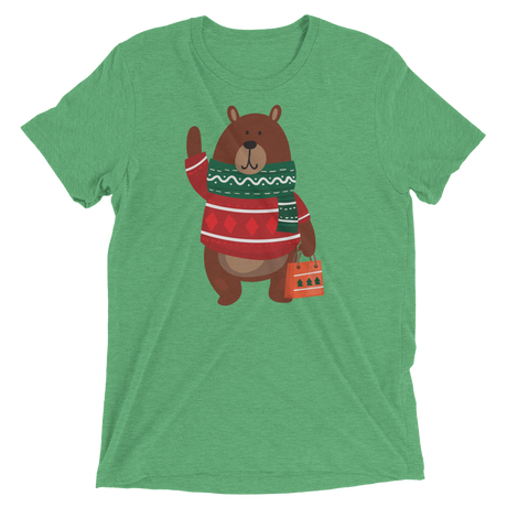 Christmas Bear (Triblend)-Triblend T-Shirt-Swish Embassy