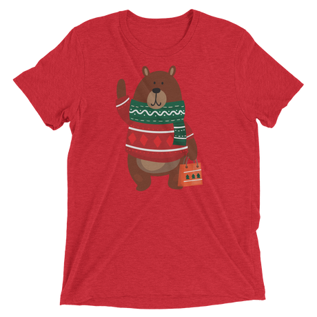 Christmas Bear (Triblend)-Triblend T-Shirt-Swish Embassy