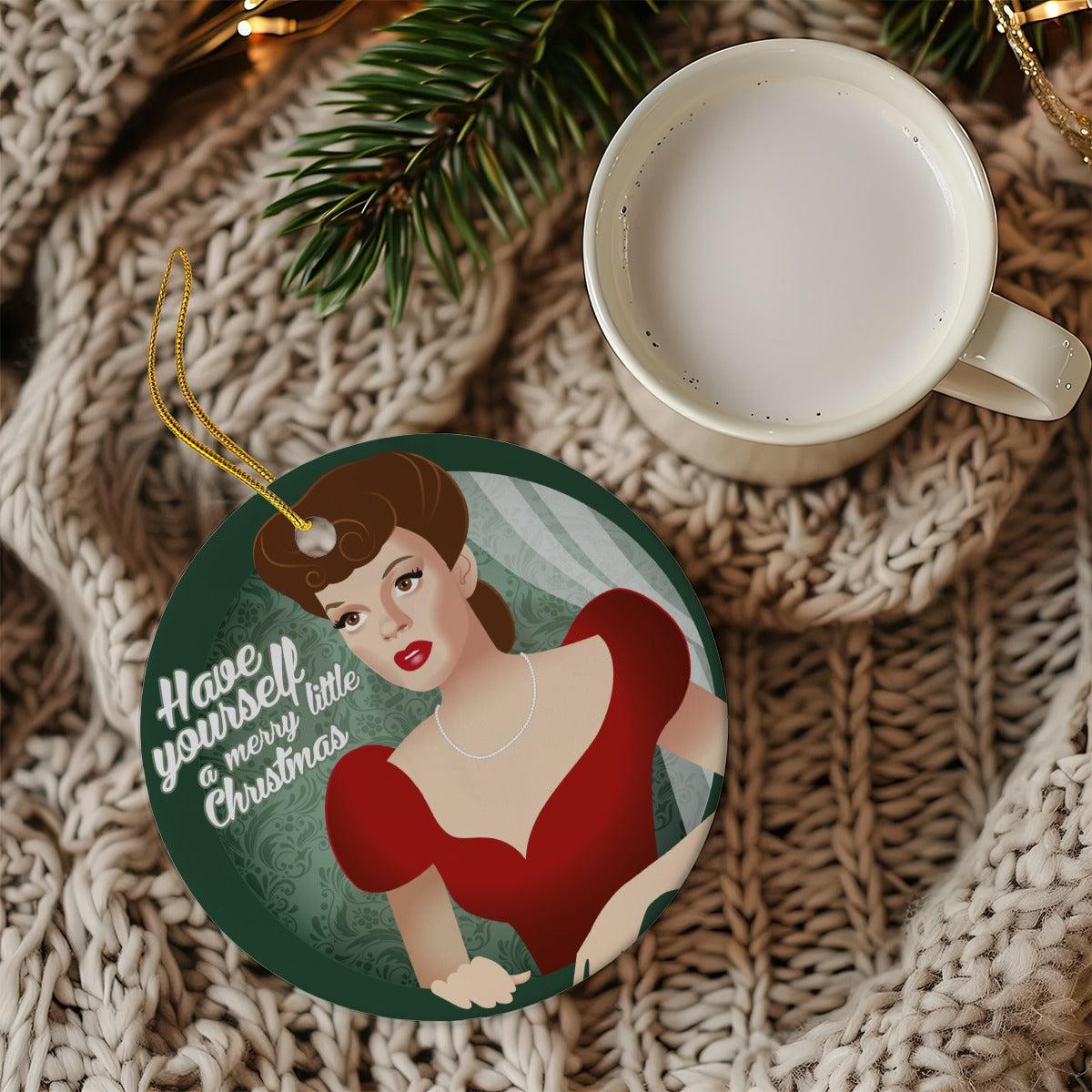 Christmas Garland (Ceramic Holiday Keepsake)-Ceramic Holiday Keepsake-Swish Embassy