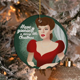 Christmas Garland (Ceramic Holiday Keepsake)-Ceramic Holiday Keepsake-Swish Embassy