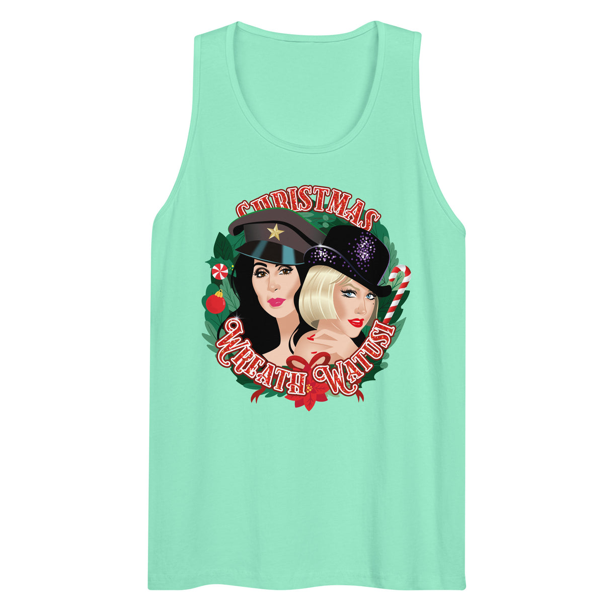 Christmas Wreath Watusi (Tank top)-Tank Top-Swish Embassy