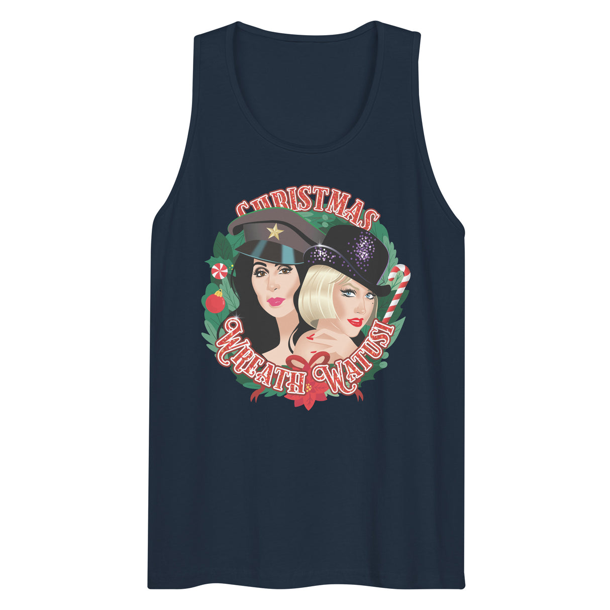 Christmas Wreath Watusi (Tank top)-Tank Top-Swish Embassy