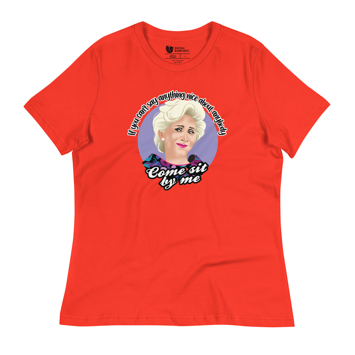 Come Sit By Me (Women's Relaxed T-Shirt)-Women's T-Shirts-Swish Embassy