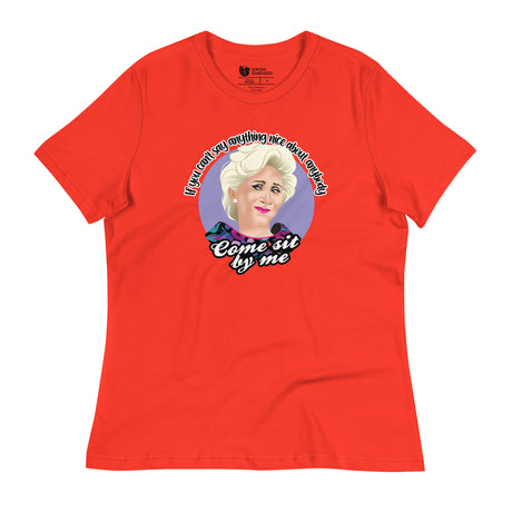 Come Sit By Me (Women's Relaxed T-Shirt)-Women's T-Shirts-Swish Embassy