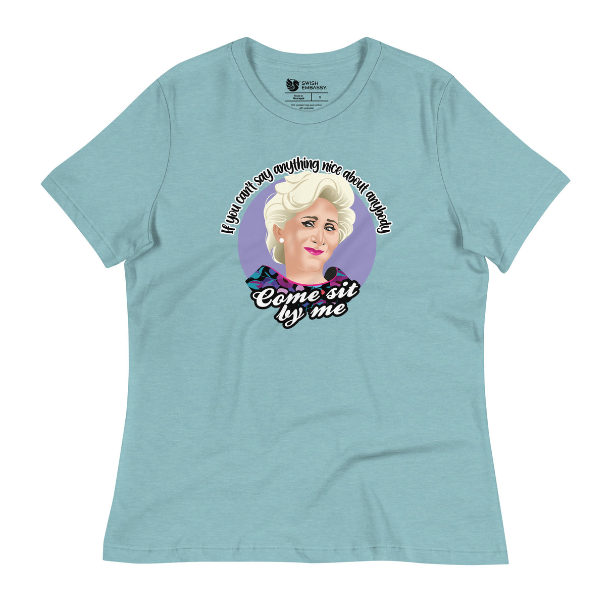 Come Sit By Me (Women's Relaxed T-Shirt)-Women's T-Shirts-Swish Embassy