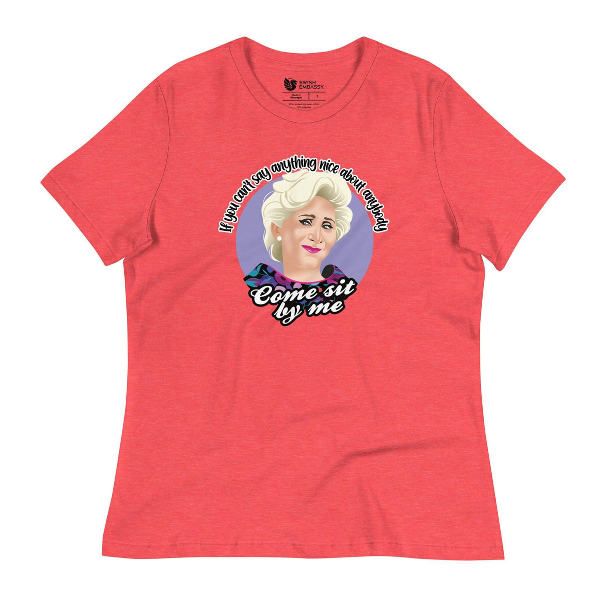 Come Sit By Me (Women's Relaxed T-Shirt)-Women's T-Shirts-Swish Embassy