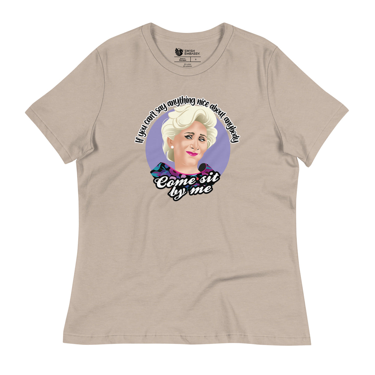 Come Sit By Me (Women's Relaxed T-Shirt)-Women's T-Shirts-Swish Embassy