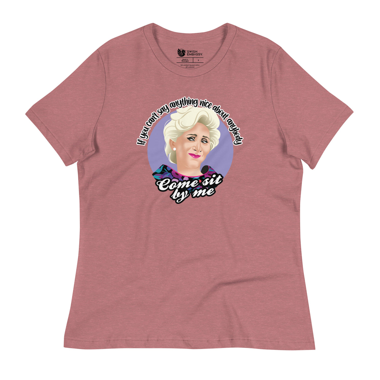 Come Sit By Me (Women's Relaxed T-Shirt)-Women's T-Shirts-Swish Embassy